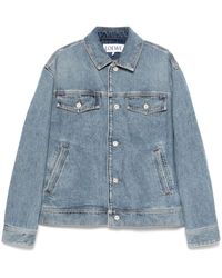 Loewe - Denim Hooded Jacket - Lyst