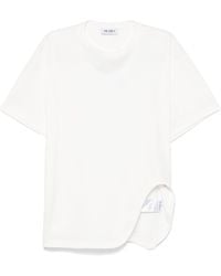 The Attico - Cotton T-Shirt With A Slit - Lyst