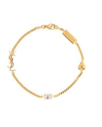 Saint Laurent - Opyum heart charm bracelet - Lyst