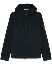 Stone Island - Logo Cotton Blouson Jacket - Lyst