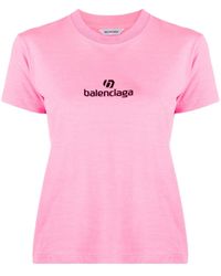 balenciaga t shirt womens pink