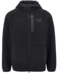 EA7 - Logo Zipped Sweatshirt - Lyst