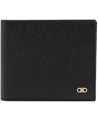 Ferragamo - Gancini Hammered Leather Wallet - Lyst