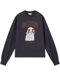Ganni - Puddle Organic Cotton Sweater - Lyst