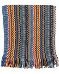Missoni - Zigzag-Pattern Knit Fringed Scarf - Lyst