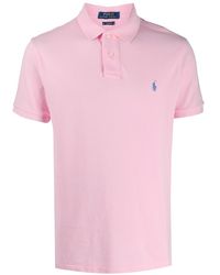 Polo Ralph Lauren - Logo-embroidered Custom-fit Cotton-piqué Polo Shirt - Lyst
