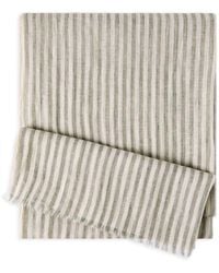 Brunello Cucinelli - Striped Linen Scarf - Lyst