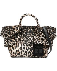 Ganni - Nylon Mini Tote Bag - Lyst