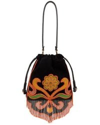 Etro - Suede Leather Bucket Bag - Lyst