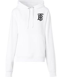 Burberry Monogram Motif Hooded Sweatshirt - White