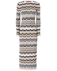 Missoni - Zig Zag Motif Long Dress - Lyst