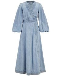 Zimmermann - Indra Denim Midi Dress - Lyst