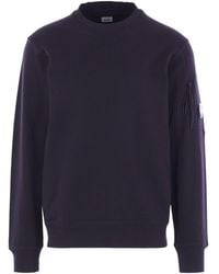 C.P. Company - Crew-Neck Sweatshirt With Pockets - Lyst