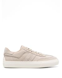 Tod's - Grained Leather Low-top Sneakers - Lyst