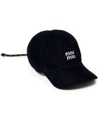 Miu Miu - Velvet Baseball Cap - Lyst