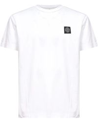 Stone Island - Logo Cotton T-Shirt - Lyst