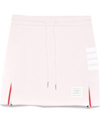 Thom Browne - 4Bar Cotton Mini Skirt - Lyst