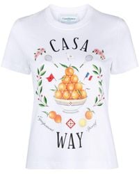 Casablanca - Casa Way Organic Cotton T-Shirt - Lyst