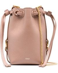 Chloé - Chloé Marcie Small Leather Bucket Bag - Lyst