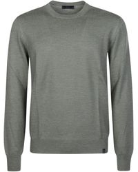 Fay - Round Nech Fine Wool Sweather - Lyst