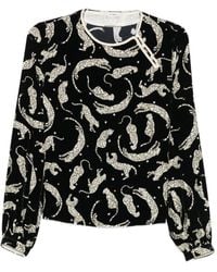 forte_forte - Printed Velvet Blouse - Lyst