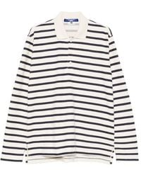 Junya Watanabe - Striped Cotton Polo Shirt - Lyst
