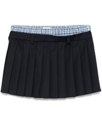 Miu Miu - Minigonna in lana blu notte - Lyst