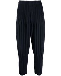 Issey Miyake Pleated Cropped Pants - Multicolor