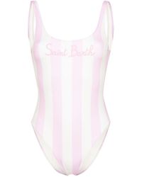 Mc2 Saint Barth - Lora Striped Swimsuit - Lyst