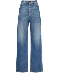 Valentino - Wide-leg Denim Cotton Jeans - Lyst