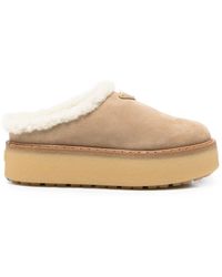 Prada - Suede Leather Slippers - Lyst