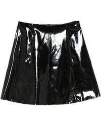 Emporio Armani - Patent Short Skirt - Lyst