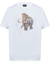 Paul Smith - T-Shirt Graffiti Mammoth - Lyst