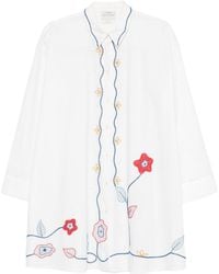 forte_forte - Embroidered Cotton Shirt - Lyst