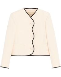 Valentino - Wool And Silk Blend Jacket - Lyst