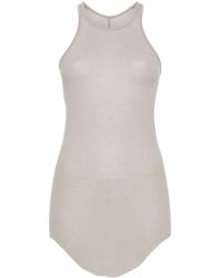 Rick Owens - Top smanicato a coste - Lyst