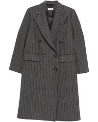Alberto Biani - Wool Double-Breasted Coat - Lyst