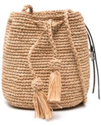 Manebí - Natural Raffia Bucket Bag - Lyst