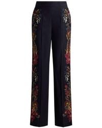 Etro - Silk Trousers - Lyst