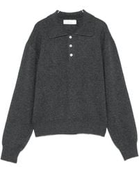 DUNST - Wool Blend Polo Sweater - Lyst