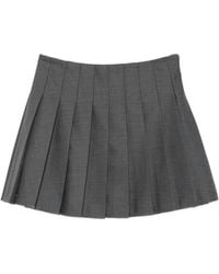 Self-Portrait - A-Line Mini Skirt With Styled Zip Closure - Lyst