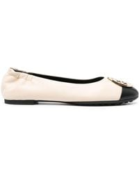Tory Burch - Black And New Cream Claire Pointed Ballerina - Lyst
