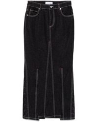 Marine Serre - Moon Denim Long Skirt - Lyst