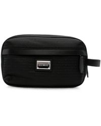 Emporio Armani - Logo-Pattern Wash Bag - Lyst