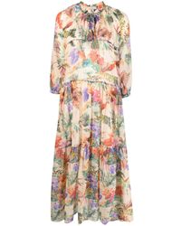 Anjuna - Floral-print Flared Maxi Dress - Lyst