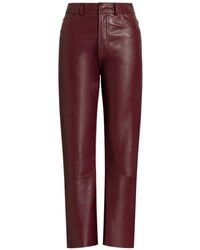 Alberta Ferretti - Faux Leather Trousers - Lyst