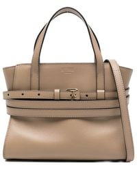 Moschino - Tie Me Small Leather Handbag - Lyst