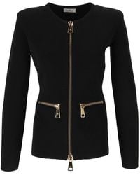 Elisabetta Franchi - Zipped Cardigan - Lyst
