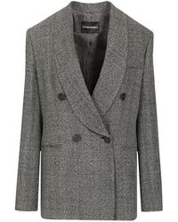 Emporio Armani - Double-Breasted Jacket - Lyst