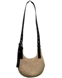 Loewe - Punch Hole Mini Rafia Crossbody Bag - Lyst